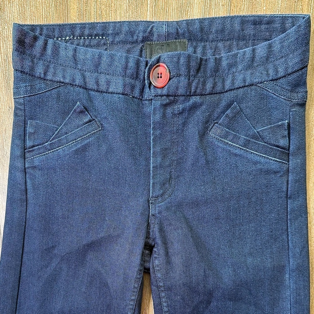 Grey Ant Flare Jeans Y2K Low Rise Vintage Rare 70s Dark Blue Retro Vintage - Picture 7 of 13